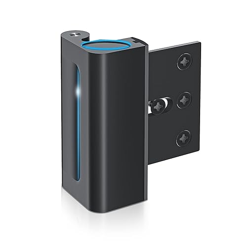 Door Reinforcement Lock Withstands 800lbs of Force - Black Extra