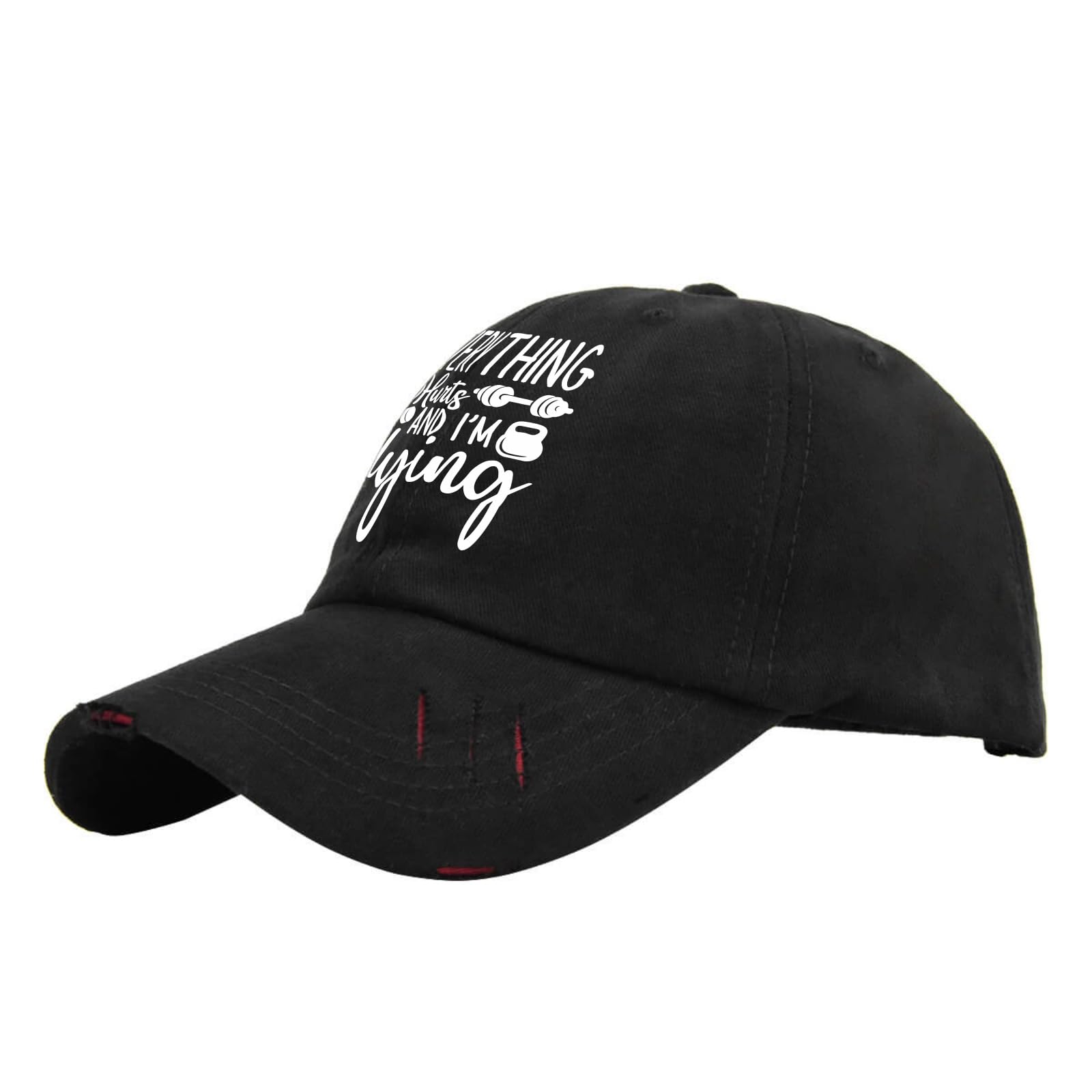 Everything Hurts and I'm Dying Cap Hat AllBlack Mens Baseball Cap Gifts for Men Baseball Hat