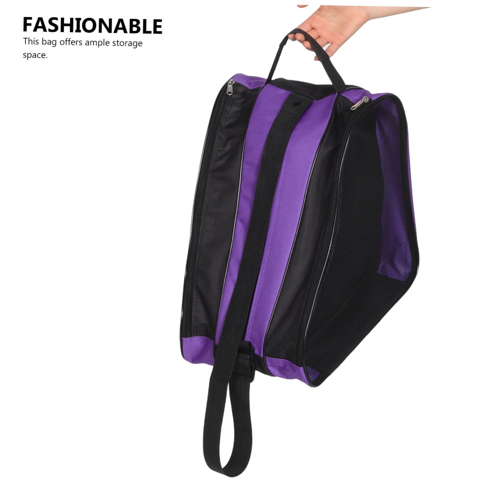 Abaodam Borsa per Pattini a Rotelle 2 Pezzi, Organizer Capiente | Tessuto Oxford, Design Multistrato, Tracolla Regolabile, Uso Outdoor per Scarpe e Stivali Antipioggia