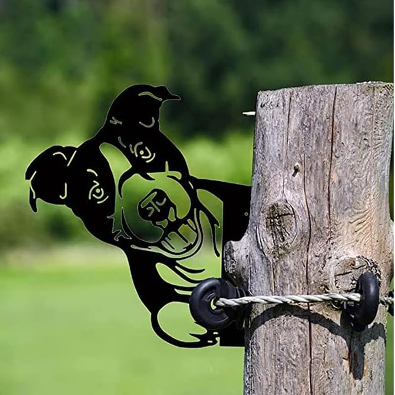 160 x 250mm Aus Rost-Metall Schwarz Rostige Silhouette Hund Dekorativer Rost Tierische Rostdekoration Tierdekoration Deko Garten Rostoptik Rostige Deko für Hofdekoration (Hund)