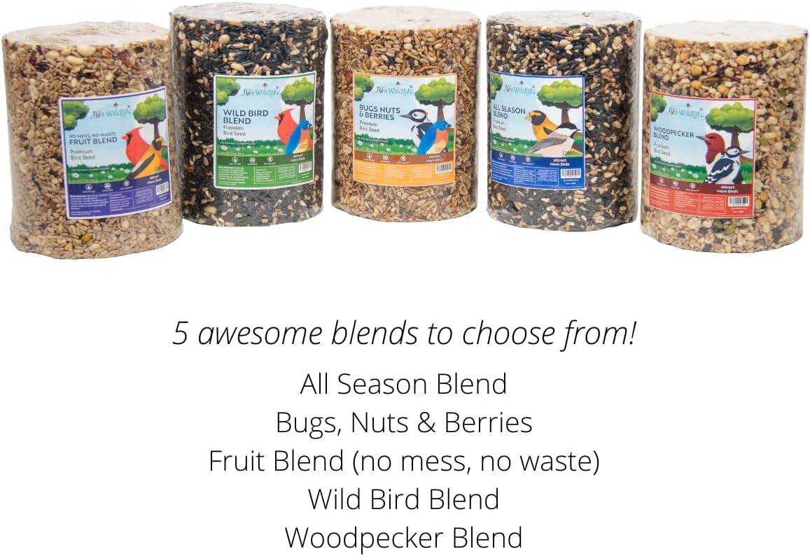 6-Pack JCs Wildlife Woodpecker Blend Bird Seed Large Cylinder, 5 lb