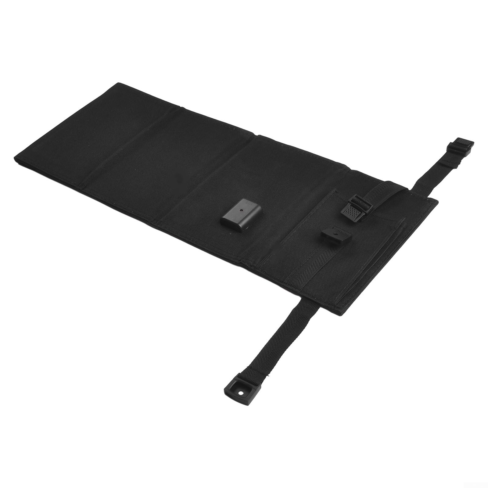 Panel solar, 20W 5V Plegable USB Cargador solar portátil con mosquetón, Energía móvil al aire libre Carga de batería para Camping Senderismo (negro)