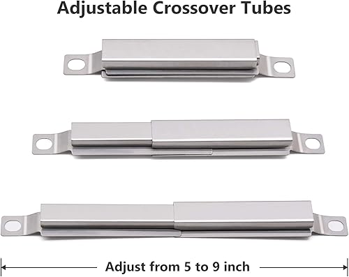 Miniatura 6 de Criditpid Piezas de repuesto para parrilla Charbroil Performance 2 Burner 463625217, 463625219, 463673519, 463673517, quemador de parrilla, escudo