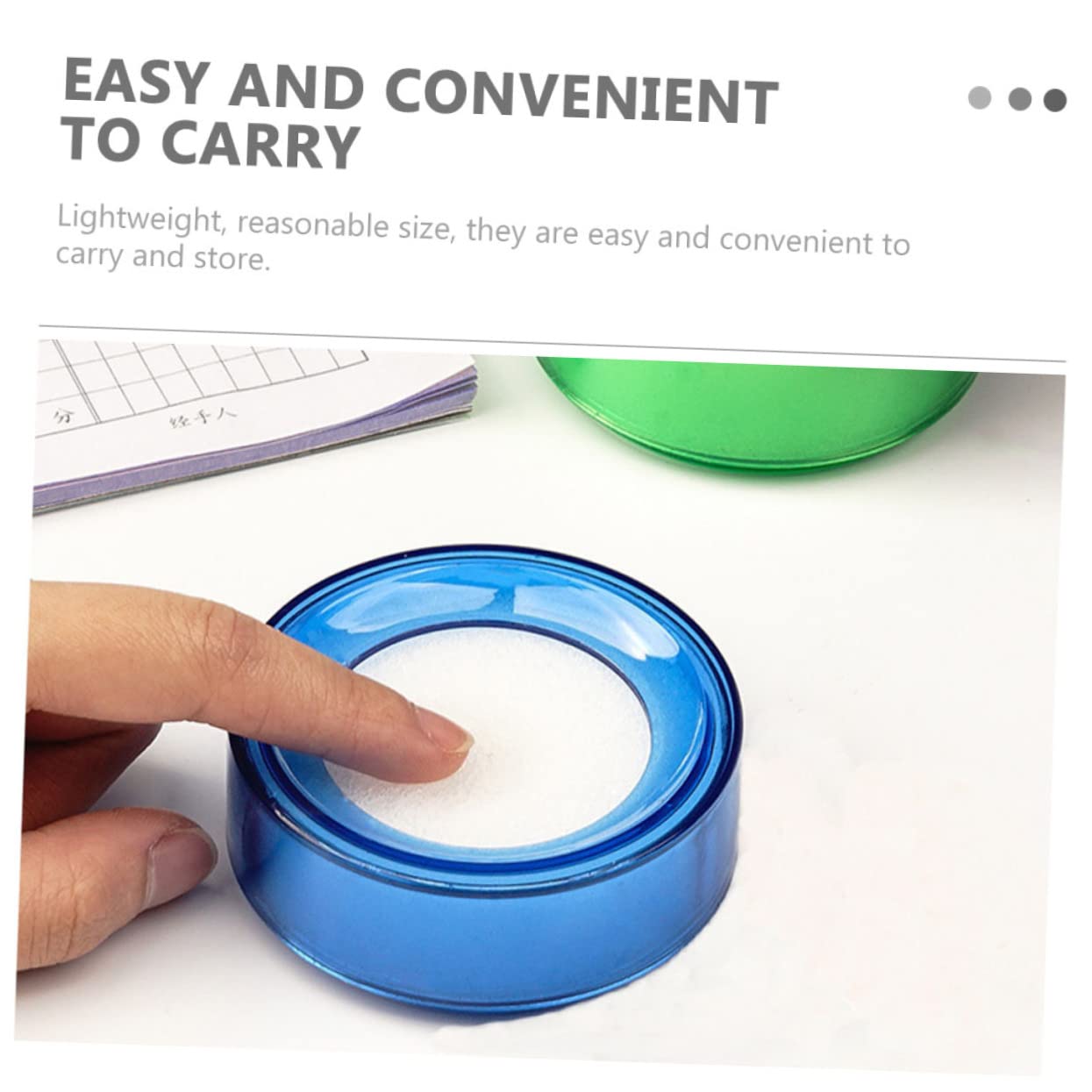 Doigt éponge Humide Tasse Doigt Humidificateur Pour Compter Monnaie Papier Argent Facture Couleur Aléatoire Bureau Papeterie