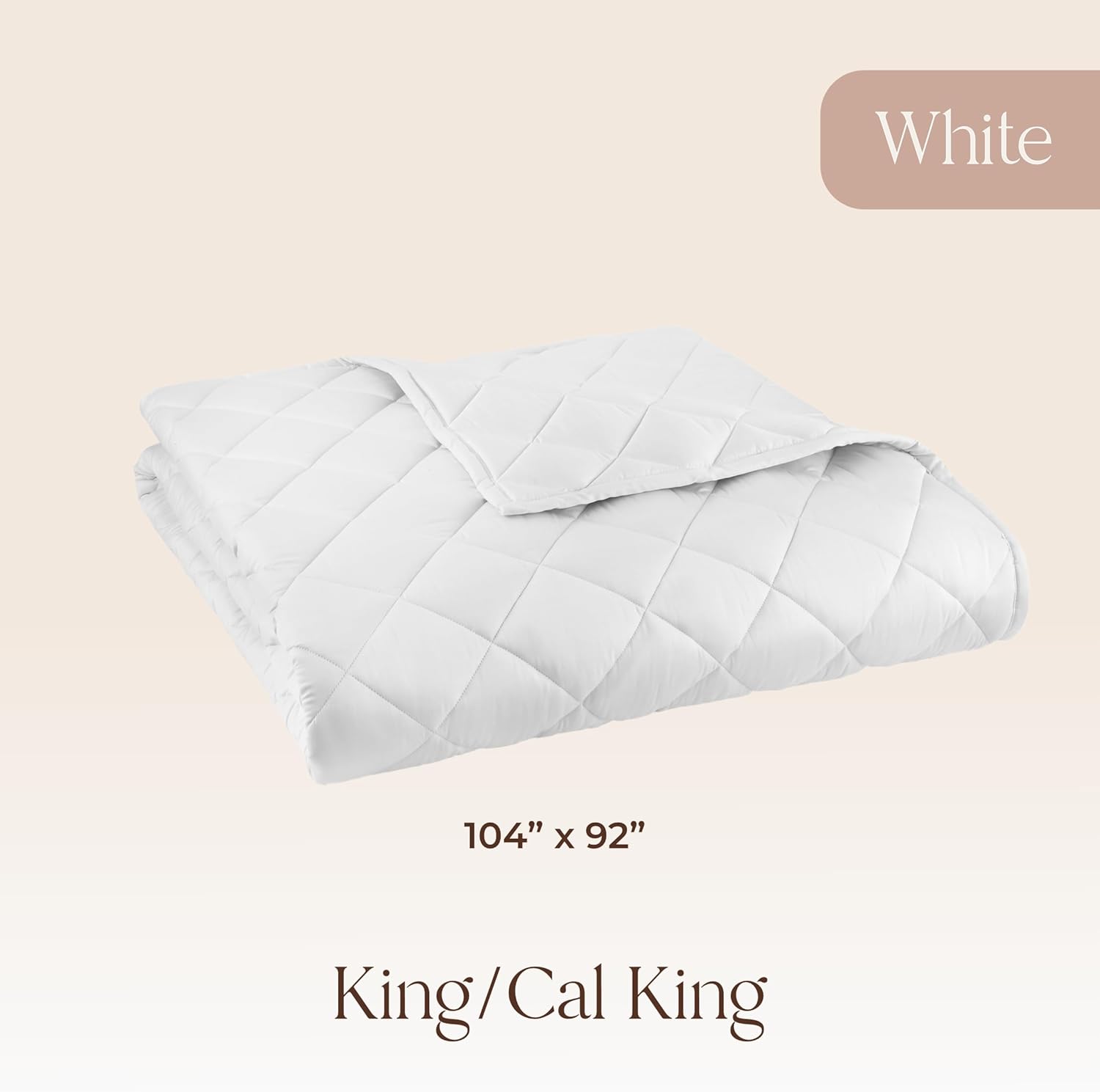 100% Organic Cotton Comforter - Comforter for Summer & All Seasons with Non Clumping Diamond Stitching - Premium Soft & Breathable Duvet Insert - GOTS & Fairtrade Certified (King/Cal King)