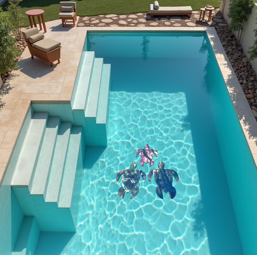 Aquatic Custom Tile Turtle Glass Swimming Pool Mosaic (3