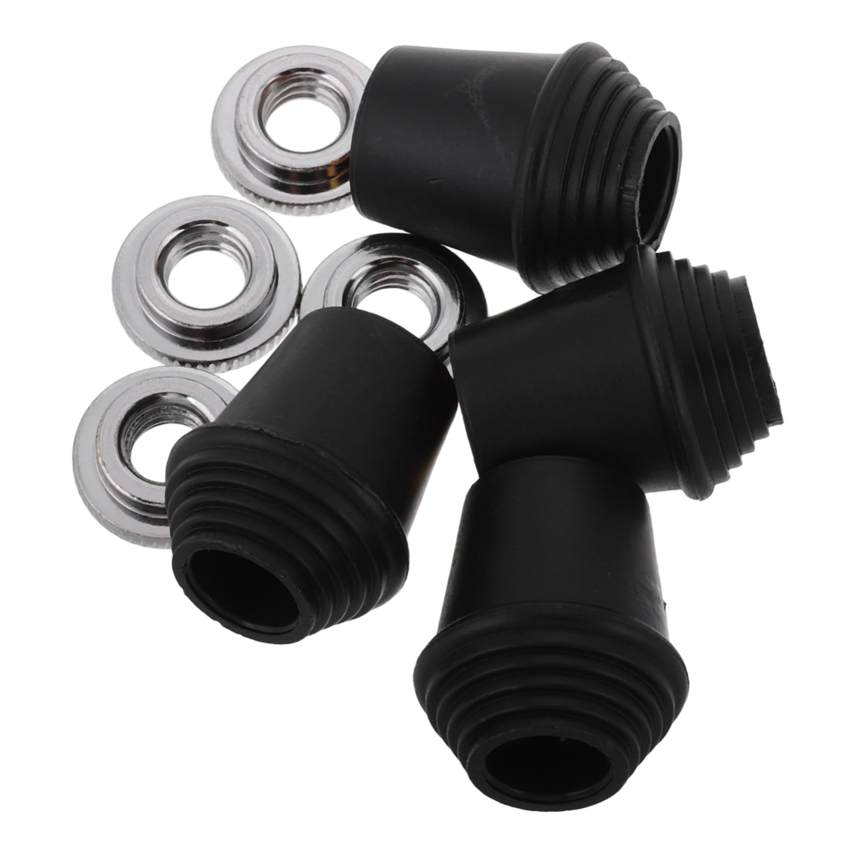 SUPVOX Drum Leg Base Kit 4pcs Bass Drum Legs with Locking Nuts Threaded Rubber Feet