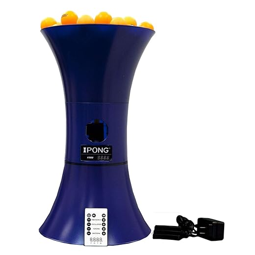iPong V300 Table Tennis Training Robot - Serves 40mm Regulation Ping Pong Balls Automatically - Play Solo w/o Playback Mode on your Ping Pong Table - Various Models Available, Size 19 , Blue
