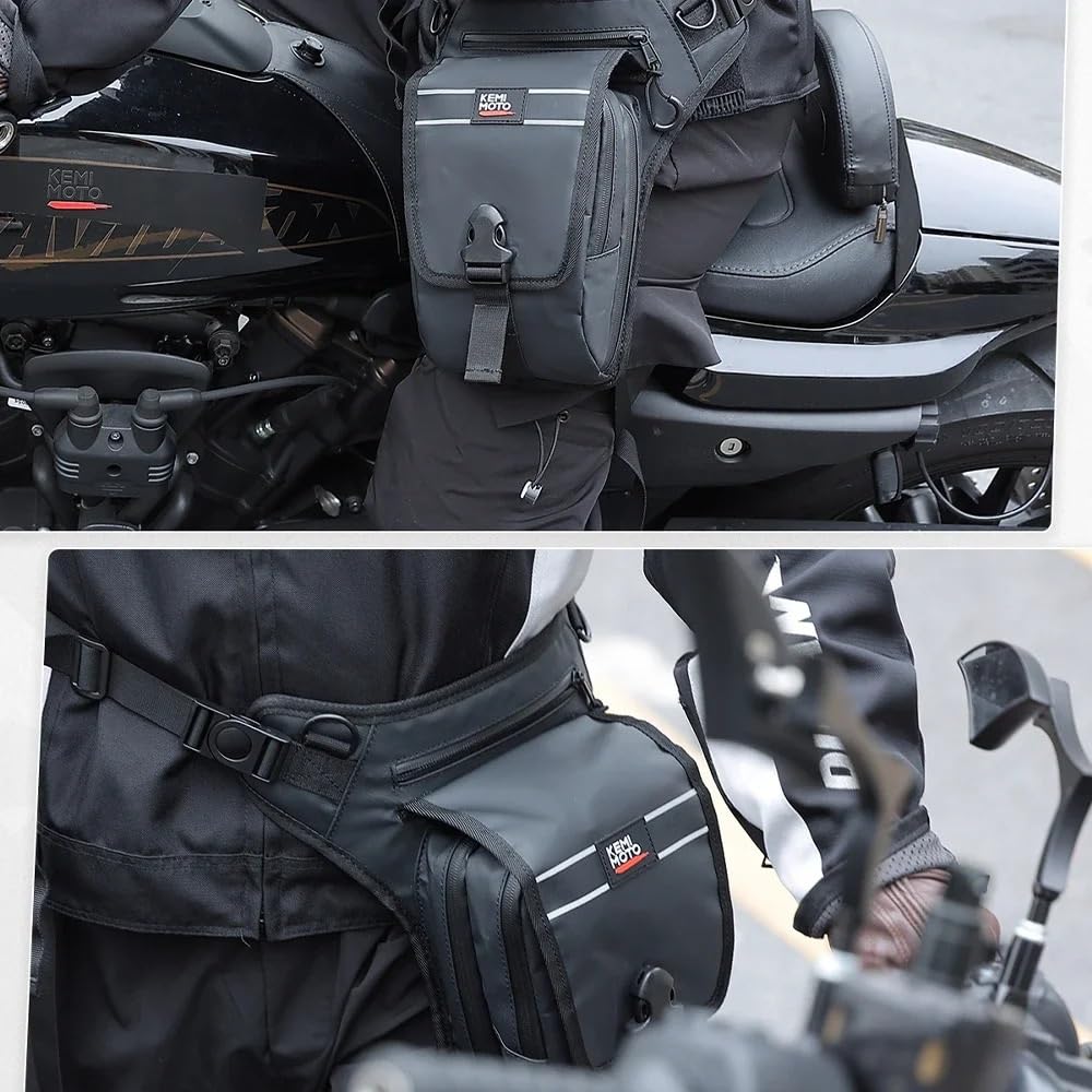 Sacoche De Jambe Moto Sac de Taille de Moto Universel, Sacs de Jambe de Moto étanche, équitation en Plein air, Course à Pied, Sport Sacoche Jambe Moto