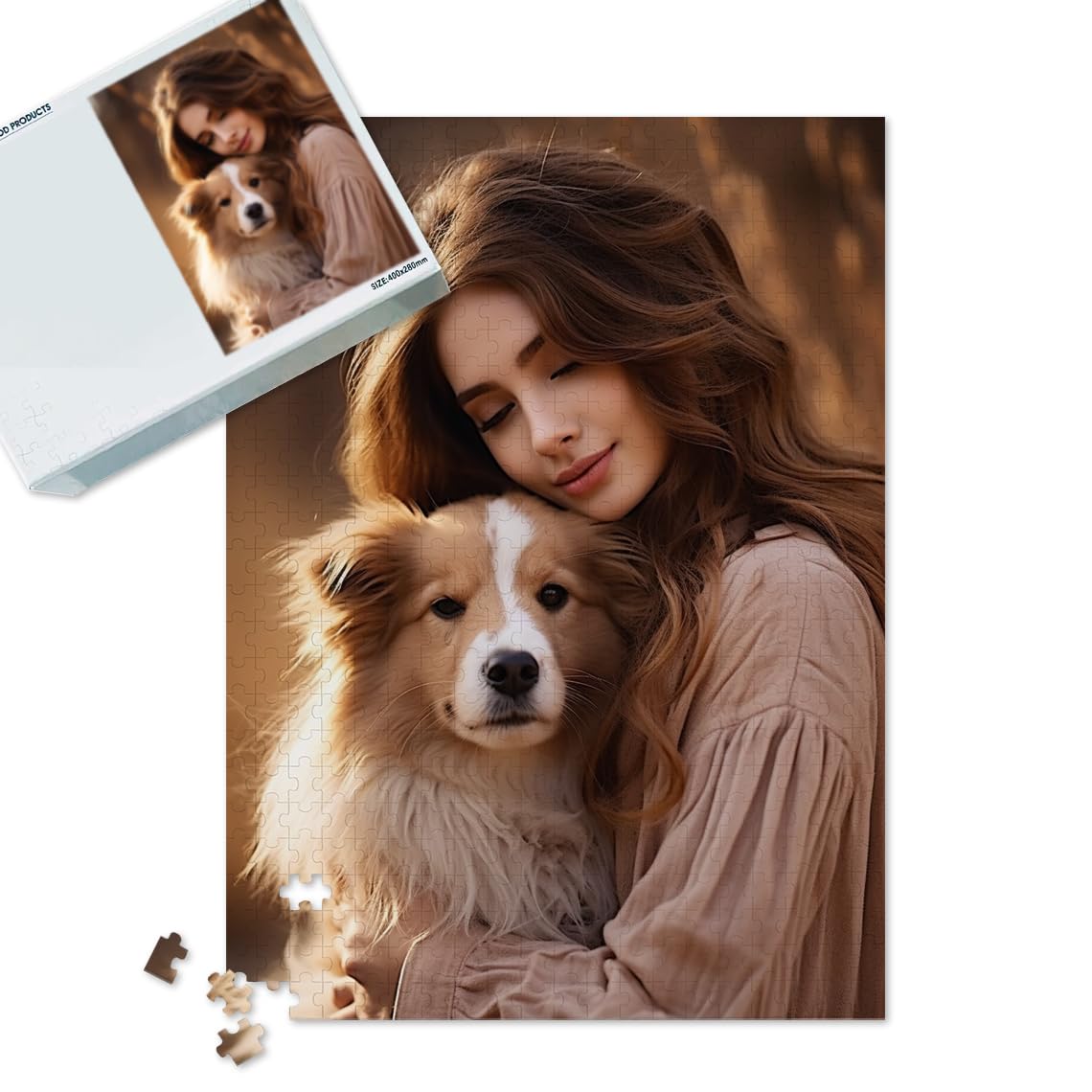 Bujidir Custom Photo Wooden Puzzle, 18/35/60/300/500/1000 Pcs, Personalized Jigsaw Puzzle Wall Art for Adults, Custom Photo Art for Home Office Decor,