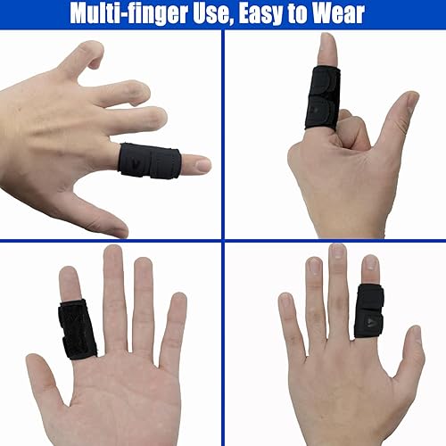 Miniatura 5 de 2 unidades de férula para dedos, soporte ajustable para dedos, soporte de dedo de compresión, mazo, soporte para dedos para artritis, dolor,