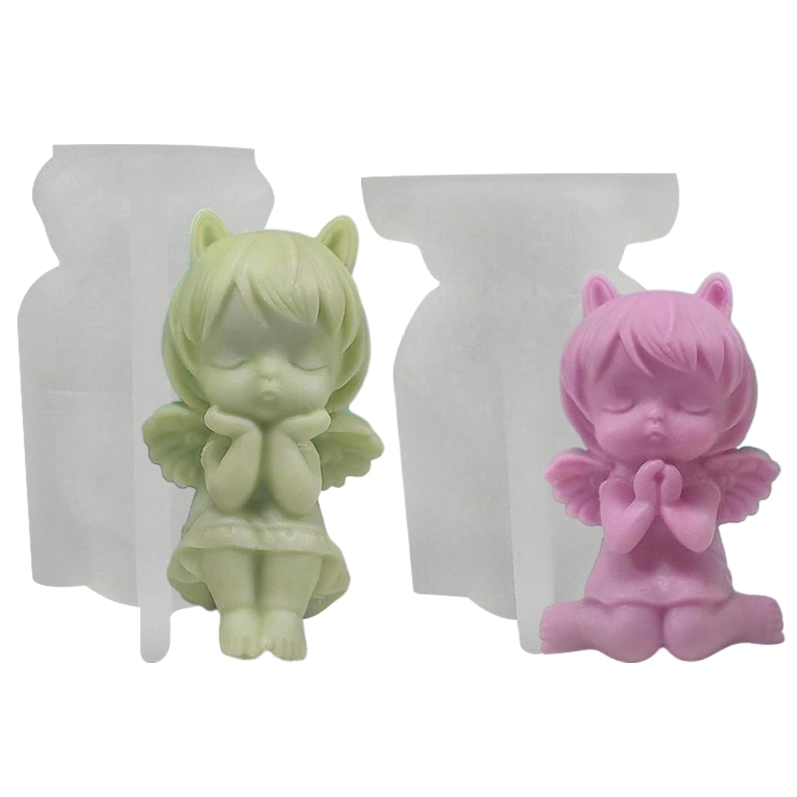 Moules à Bougies En Silicone En Forme D'ange 3D Pour La Fabrication De