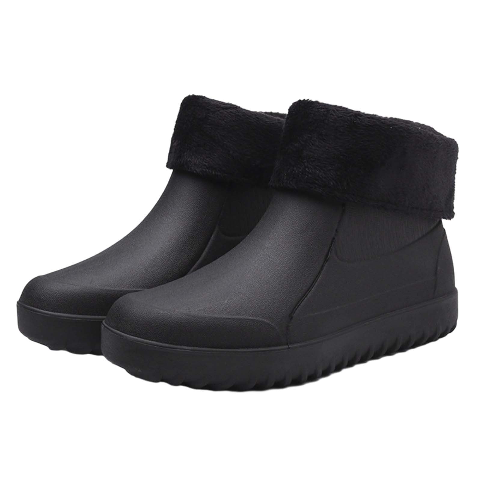 Generisch Zapatos de goma impermeables para hombre, botines de cuero para hombre, zapatos de lluvia antideslizantes para verano, botas impermeables para días lluviosos, botas de jardín, botas de goma