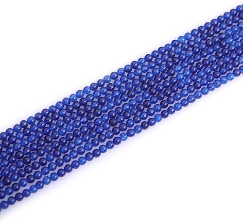 JOE FOREMAN Jade Espaciador de cuentas pequeñas para hacer joyas, cadena de 15.0 in para hacer pulseras, collares, joyas sueltas, Piedra, Azul