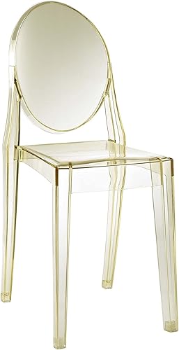 Miniatura 3 de Modway Casper - Sillas laterales de comedor de acrílico moderno apilado dos sillas en amarillo