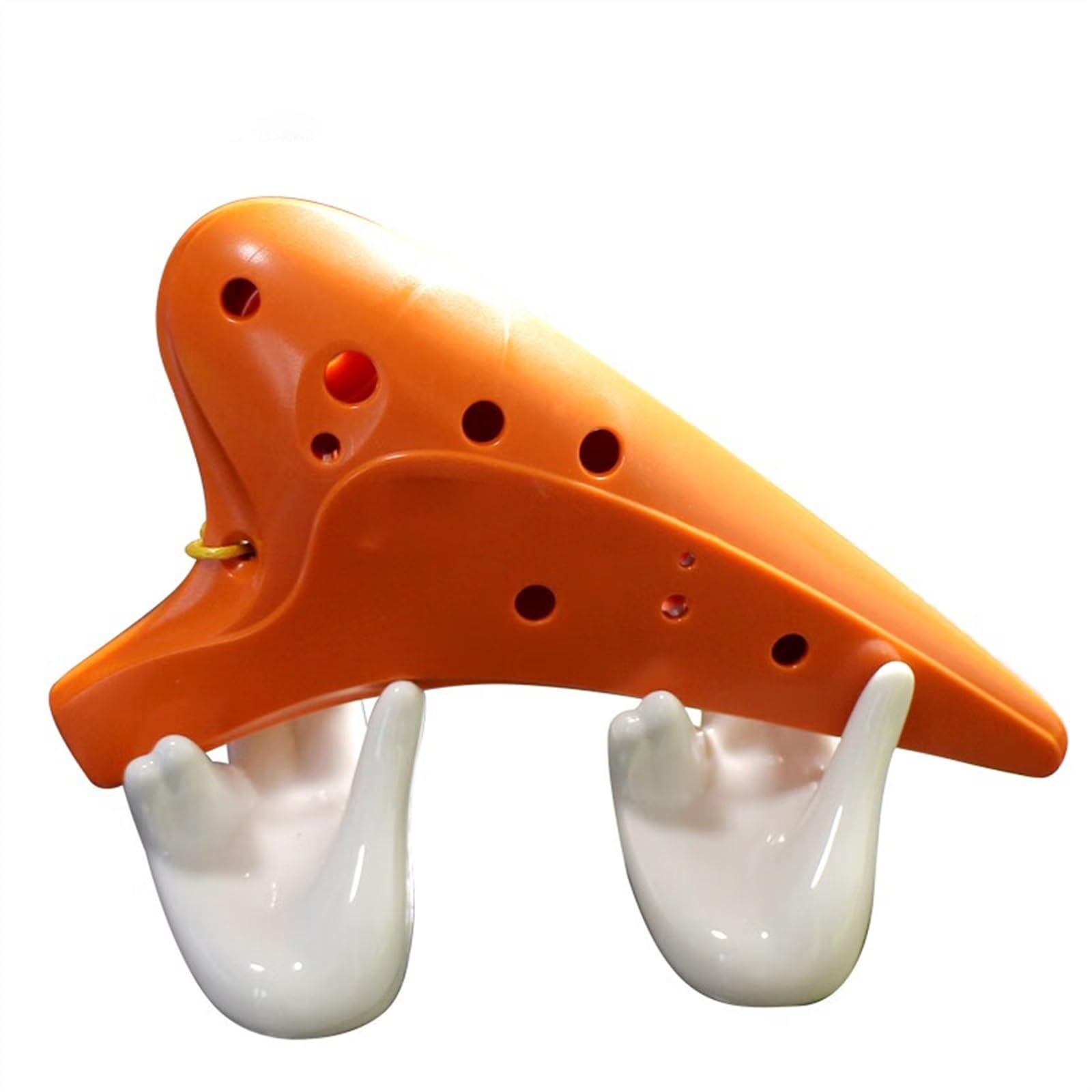 ocarina instrumento Ocarina De 12 Hoyos De Plástico Agudo SC Estudiante Principiantes Entrada C Clave Instrumento Étnico Naranja
