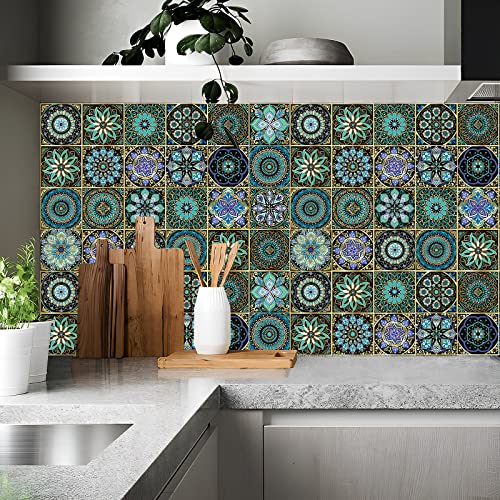 24Pcs Peel And Stick Tile Stickers - Diy Room Decor，4”X4”Backsplash Tile Decals Waterproof Self-Adhesive Square Wall Stickers For Kitchen Bathroom Furniture Living-Room Wall Decor #TOP4