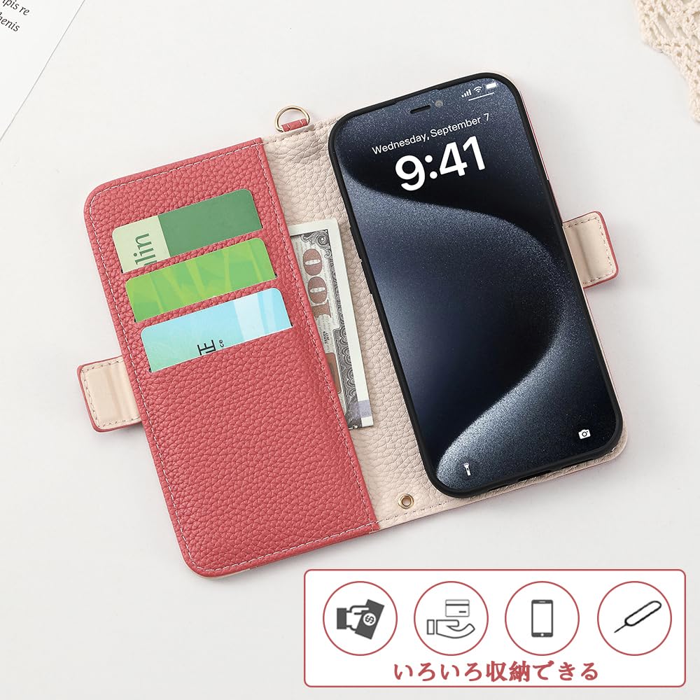 Amazon.co.jp: Kahper For iPhone 11 ケース 手帳型 ストラップ付き