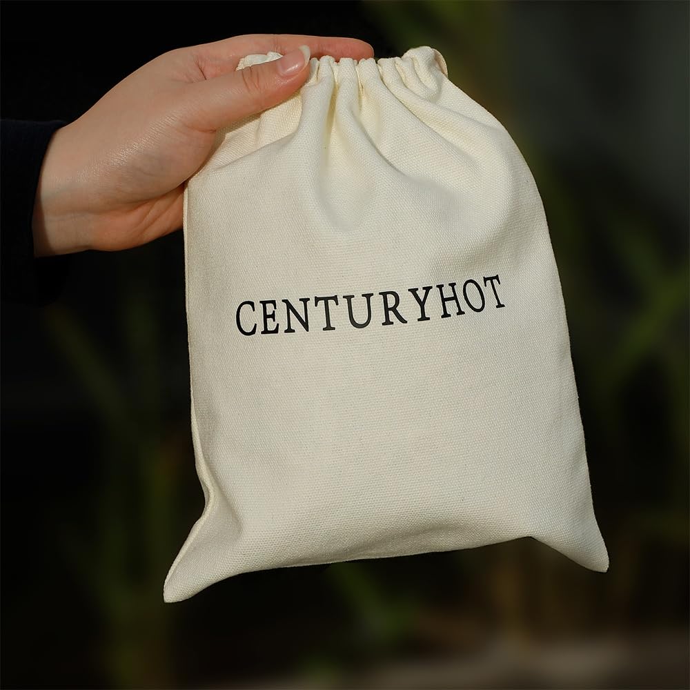 Sachets Cadeau en Mousseline de Coton Sacs cadeaux en coton, pochettes à cordon de serrage mousseline maquillage, sac avec Logo bonbons for fête d'anniversaire et mariage(300 Logo Bags,10x15cm(4x6in))
