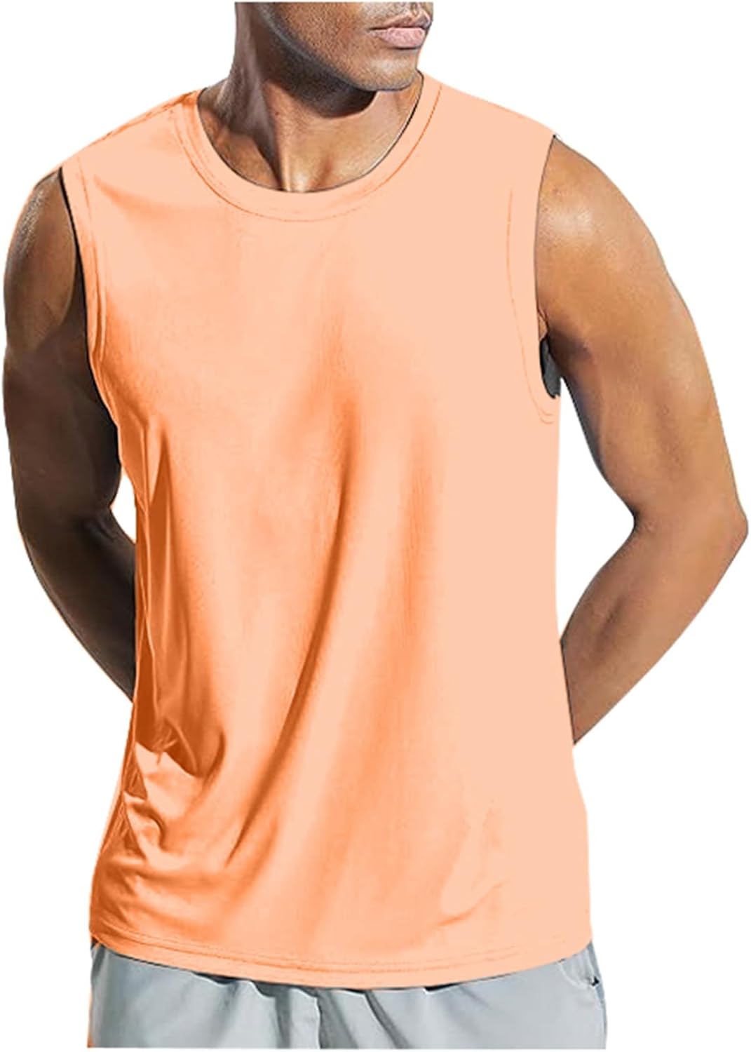 Men's Summer Casual Vest Stylish Sleeveless Shirt Vintage Wash Fashion Tank Top for Comfortable Wear