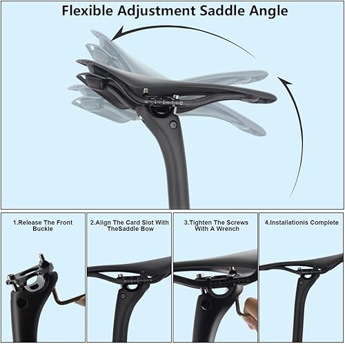 Miniatura 5 de RXL SL Tija de sillín de fibra de carbono Bicicleta de carretera Offset Bicicletas Tija de sillín 27.230.831.6 Bicicleta de montaña Tija de sillín