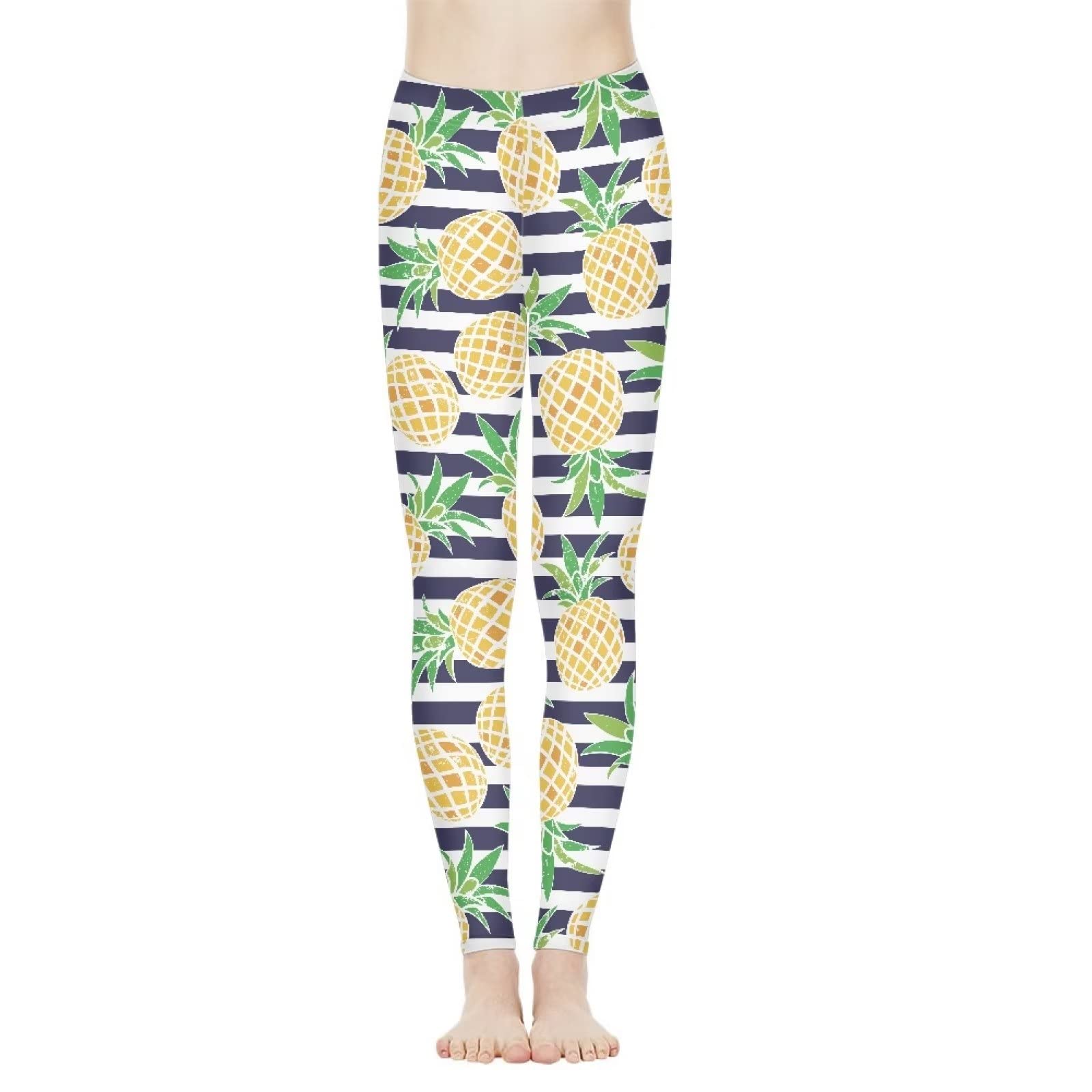 Binienty Damen Ganztägiger Komfort High-Waist Grafikdruck Yoga Leggings
