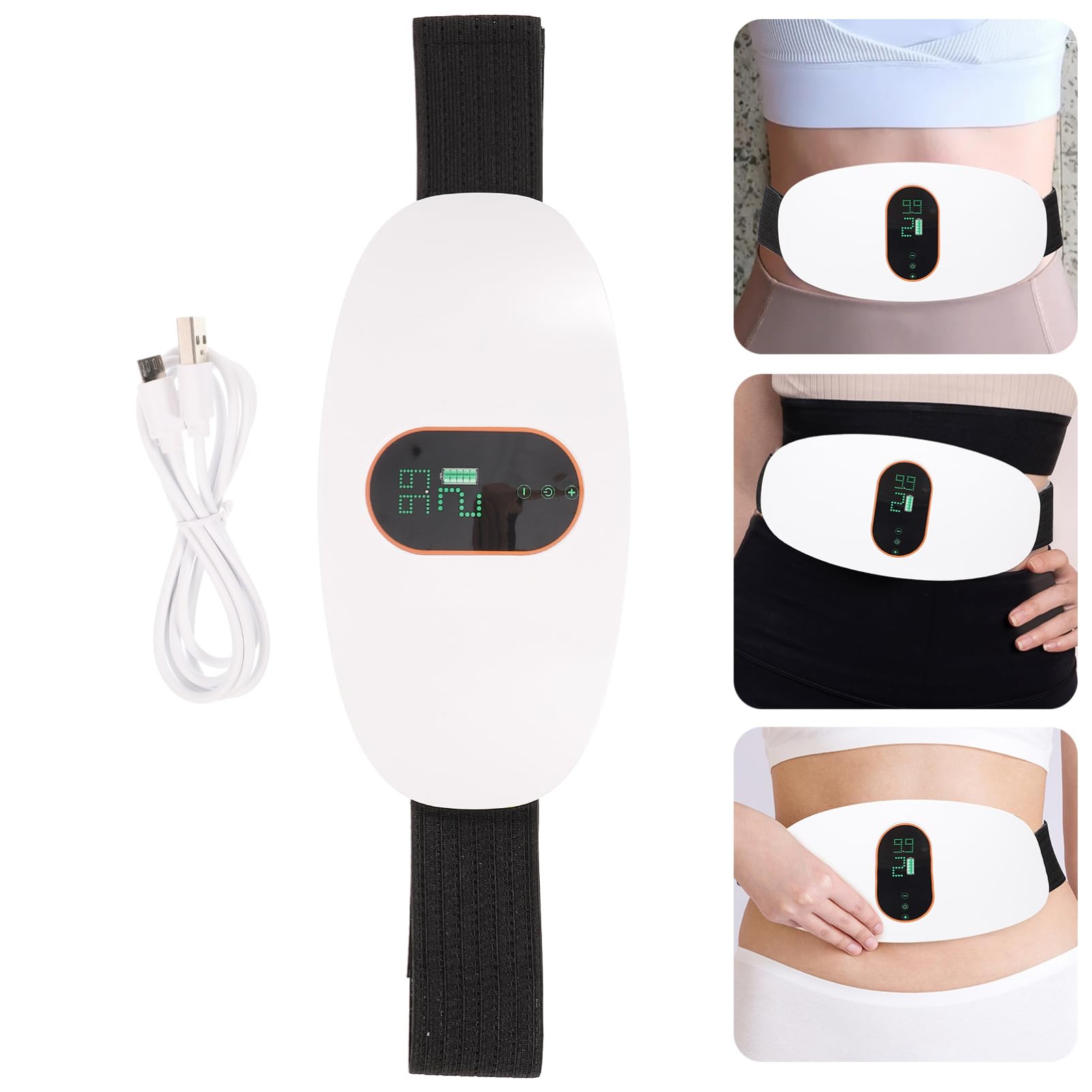 VICASKY Tragbares Bauchmassagegerät aus Elektrischer Schlankheitsgürtel mit Vibration Effektive Taillenmassage für Unterwegs für Fitness und Entspannung