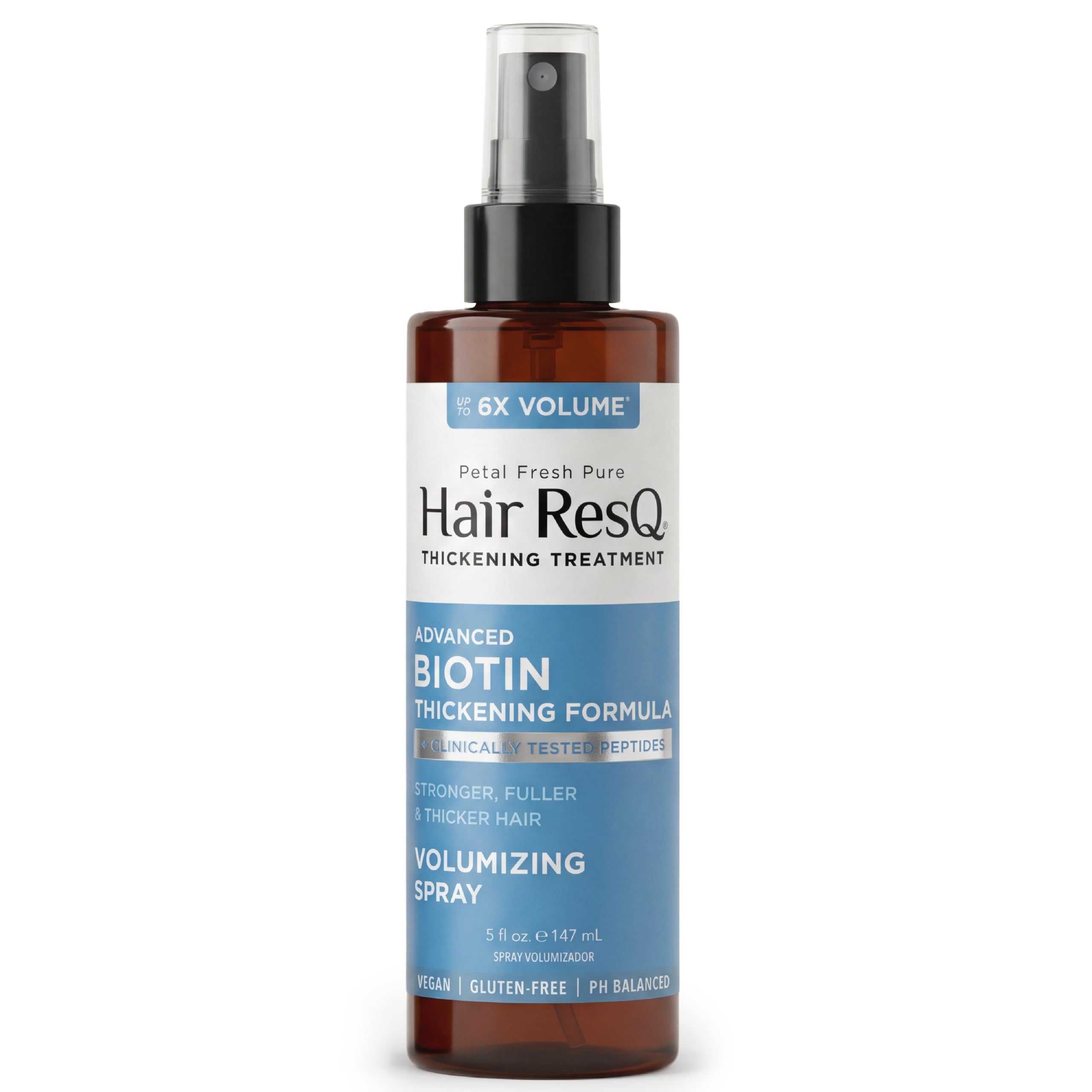 Petal Fresh Hair ResQ Advanced Thickening & Texturizing Spray for Thinning Hair, Volumizing Formula with Biotin & Clinically Tested Peptides for Fuller, Thicker, Stronger Hair, Women & Men, 5 fl oz