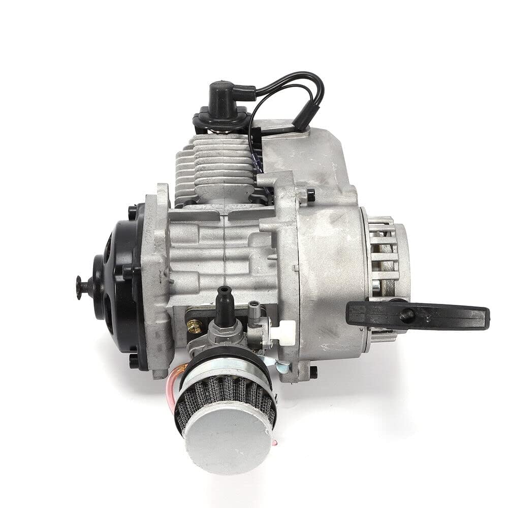 Moteur Pocket Bike 49cc, 2 Temps Pullstart Engine Motor Kit, Mini Dirt Bike Avec Filtre à Air Carburateur, pour Pocket ATV, Scooter