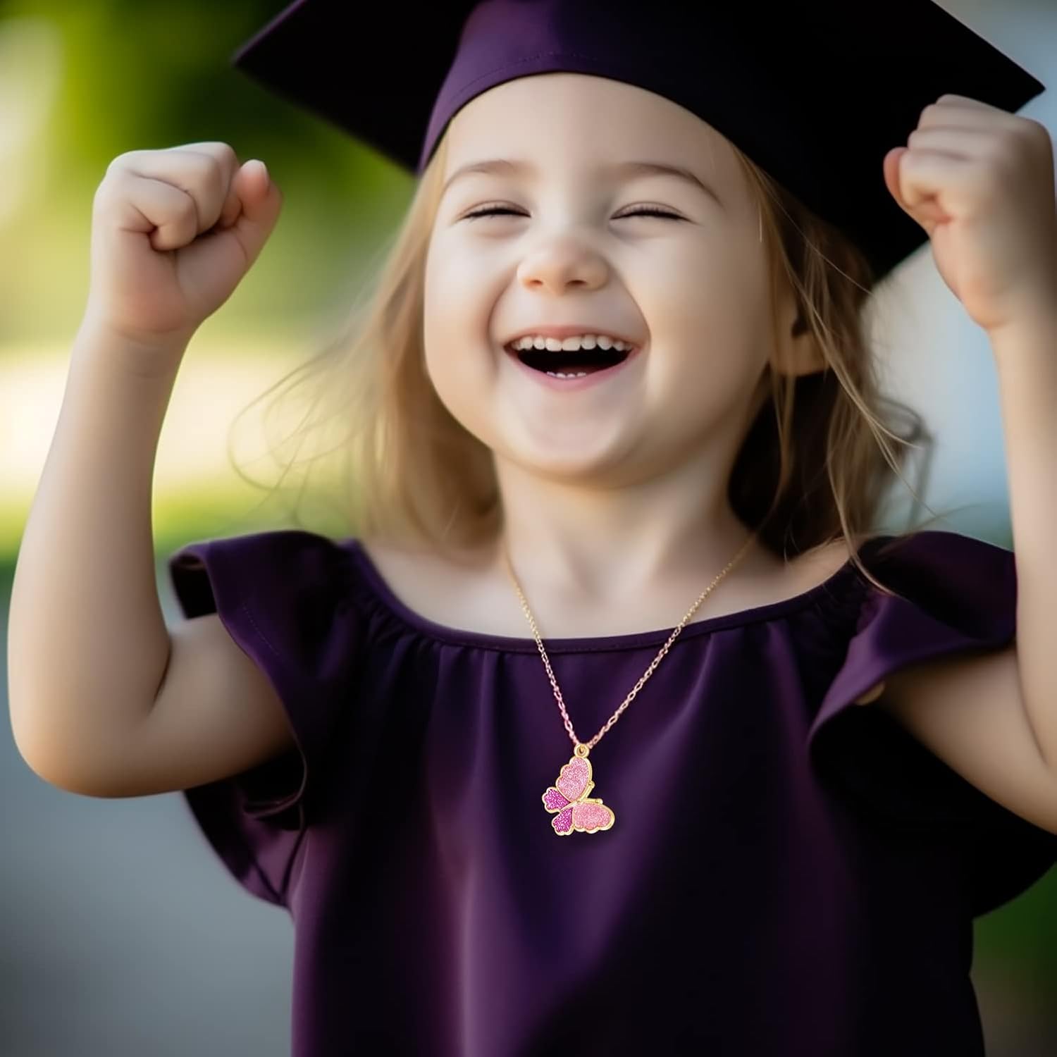 Graduation Necklace for Her Graduation Gifts Butterfly Necklace for Graduates Daughter Granddaughter Graduating Gift with Graduation Cap Box and Card for Graduate Niece Happy Graduation Necklaces Congratulations Grad Gold Ideas Jewelry