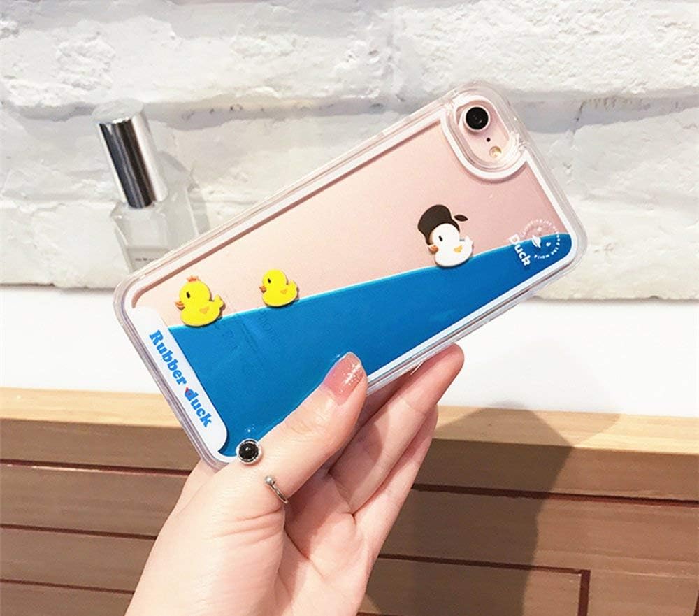 UnnFiko Liquid Case Compatible with iPhone 16 Pro Max, 3D Cool Quicksand Flowing Floating Bling Glitter Sparkle Soft Case for Girls Women (Three Ducks, iPhone 16 Pro Max) - Image 2