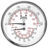 Winters TTD Series Steel Dual Scale Tridicator Thermometer with 2