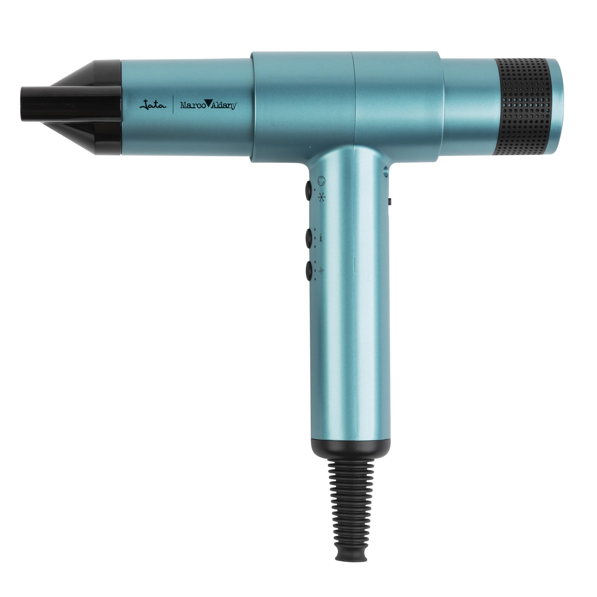 JATA JBSC5577 - Secador Pelo Profesional Iónico 2000 W. Marco Aldany. Motor BLDC 110.000 rpm. Secado rápido. Control de temperatura y de velocidad del aire. Cabello sano, brillante, sin encrespamiento