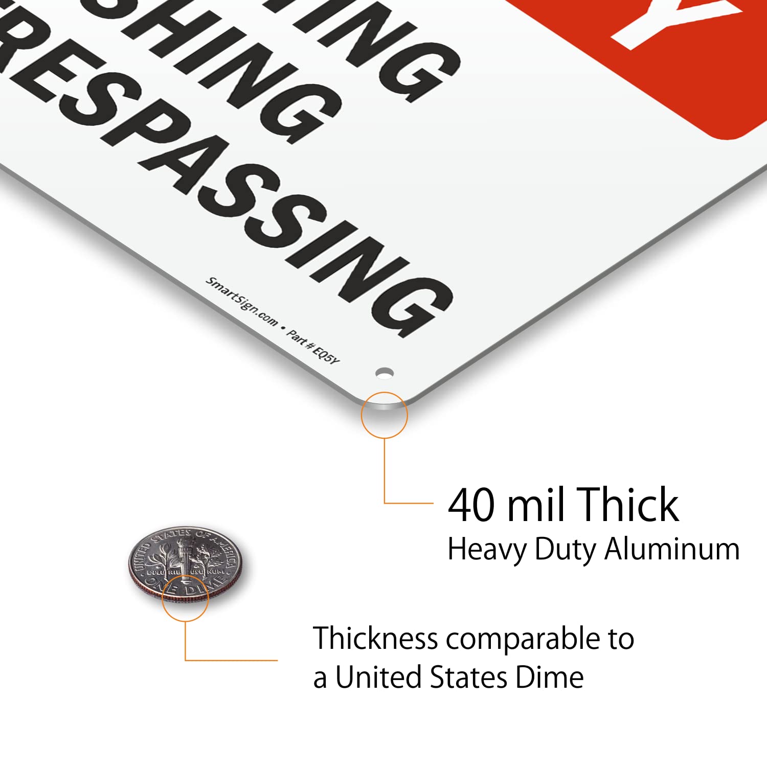 Privateigentum Schild – No Trespassing, Reflektierend, 17,8x25,4 Cm Aluminium, Wetterfest, Made In USA