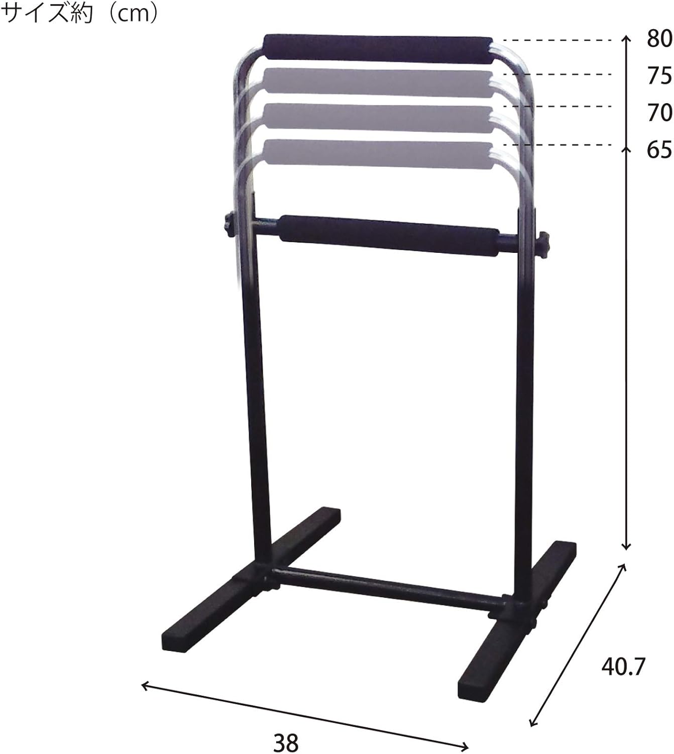 たよレールdan ハイタイプ片手すり踏み台付 手すり 介助バー アシストポール 介護用品 立ち上がり補助 新着商品