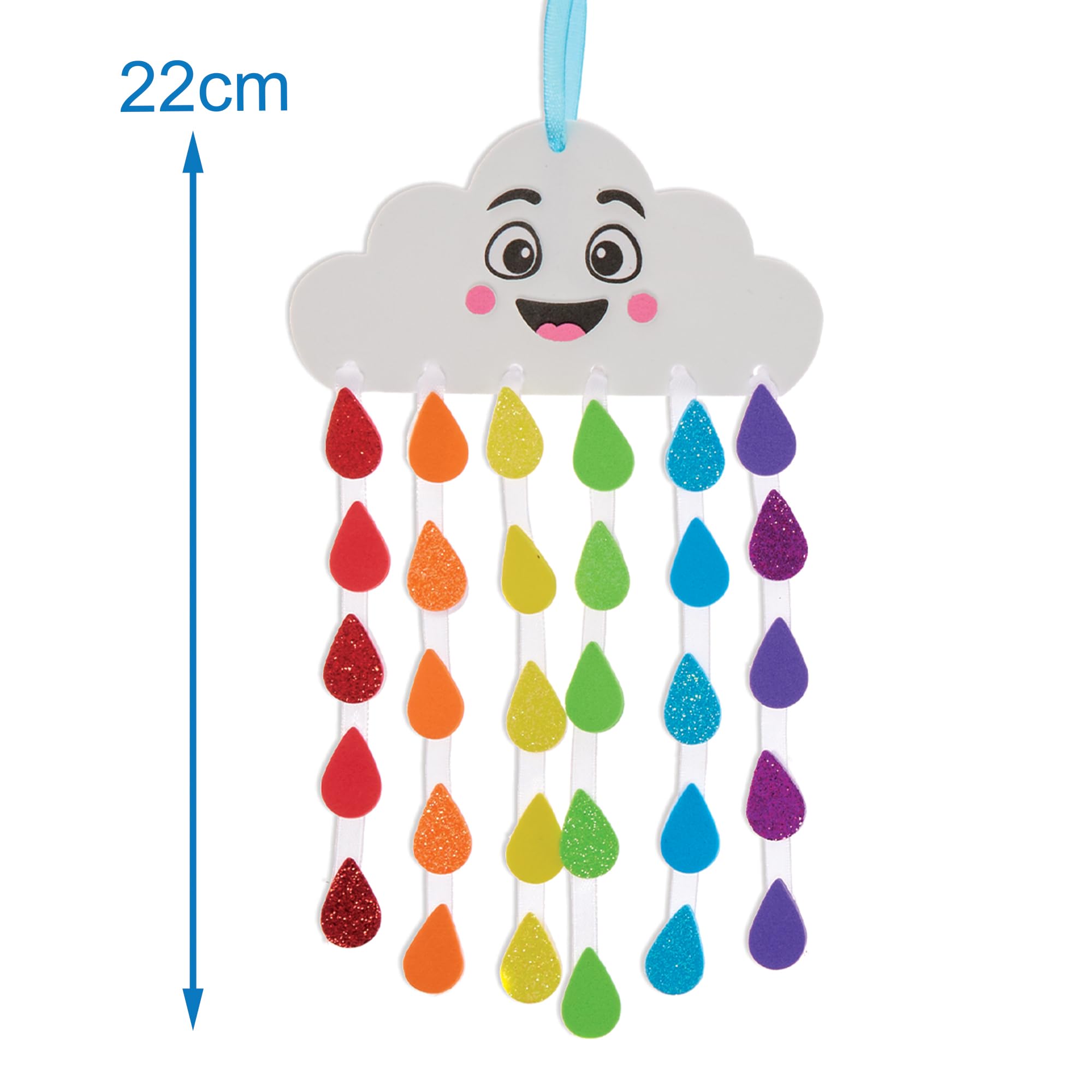 Baker Ross FN011 Rainbow Drop Mix and Match Kits - Pack of 5, Spring Decoration Craft Kits for Kids, Multicolour, 22cm - Image 4