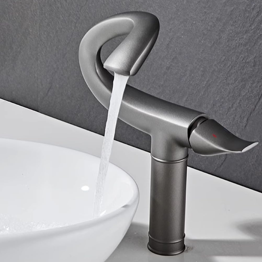 Mosiężny kran mieszający do kuchni i łazienki, kran ciepłej i zimnej wody do zlewów, trwała bateria umywalkowa do użytku domowego, nowoczesny design, łatwa instalacja