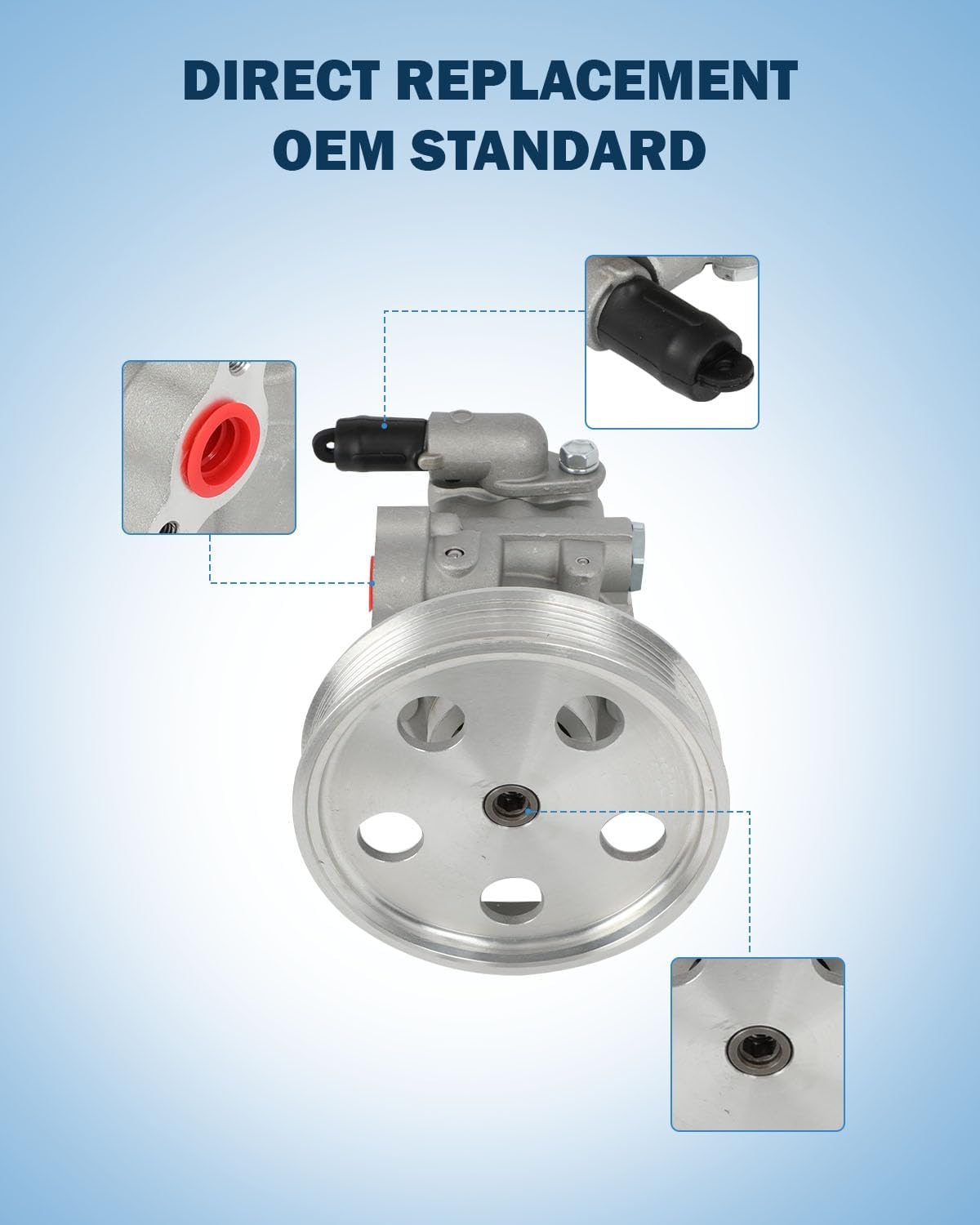 ECCPP Power Steering Pump fit for Audi A4 2010 2011 2012 L4 2.0L for A4 Quattro 2010 2011 2012 L4 2.0L Replace 8K0145153F