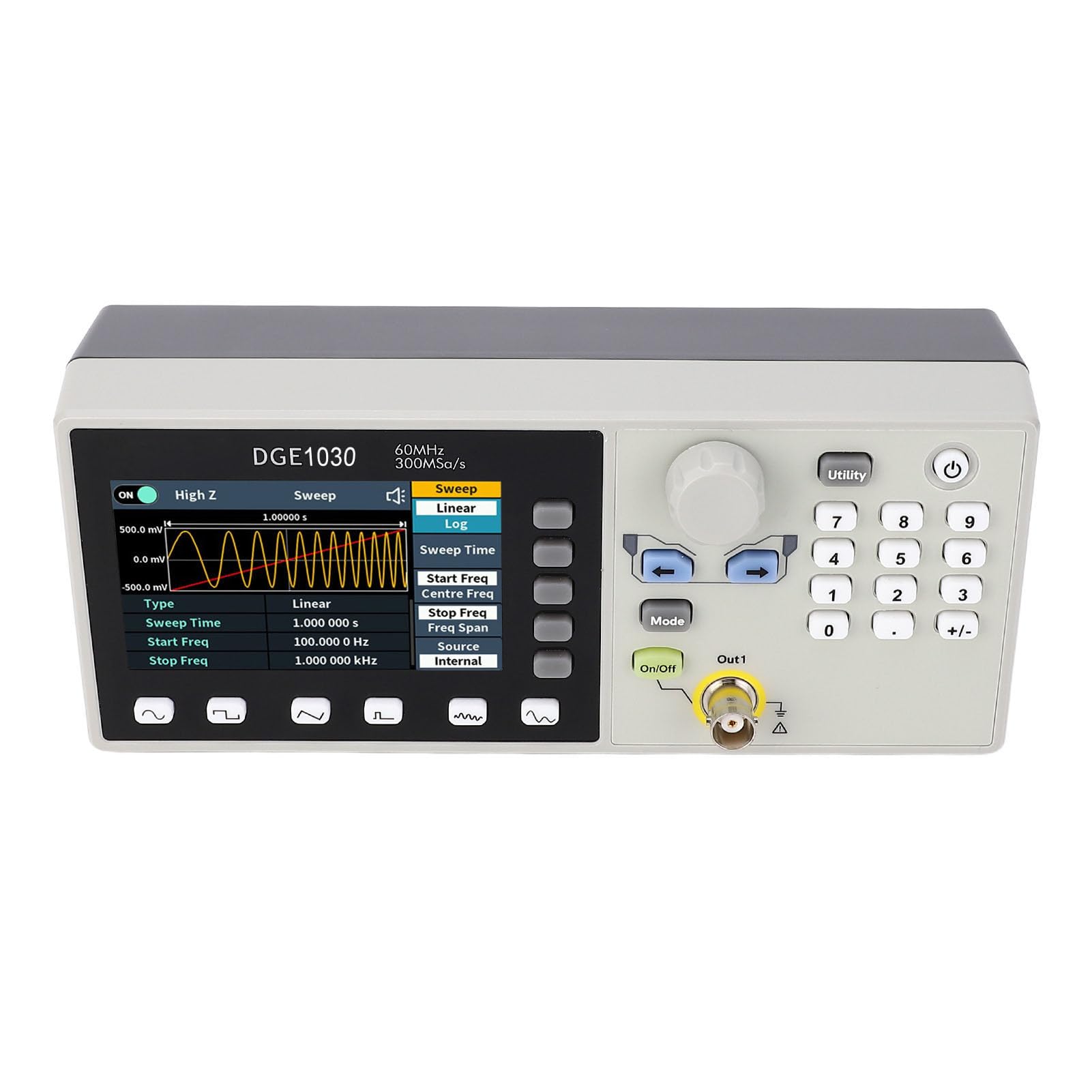 Generador de Funciones de Generador de Forma de Onda Arbitraria de un Solo Canal Frecuencia de Muestreo de 125 MS/s 100-240 V (Enchufe de la UE)