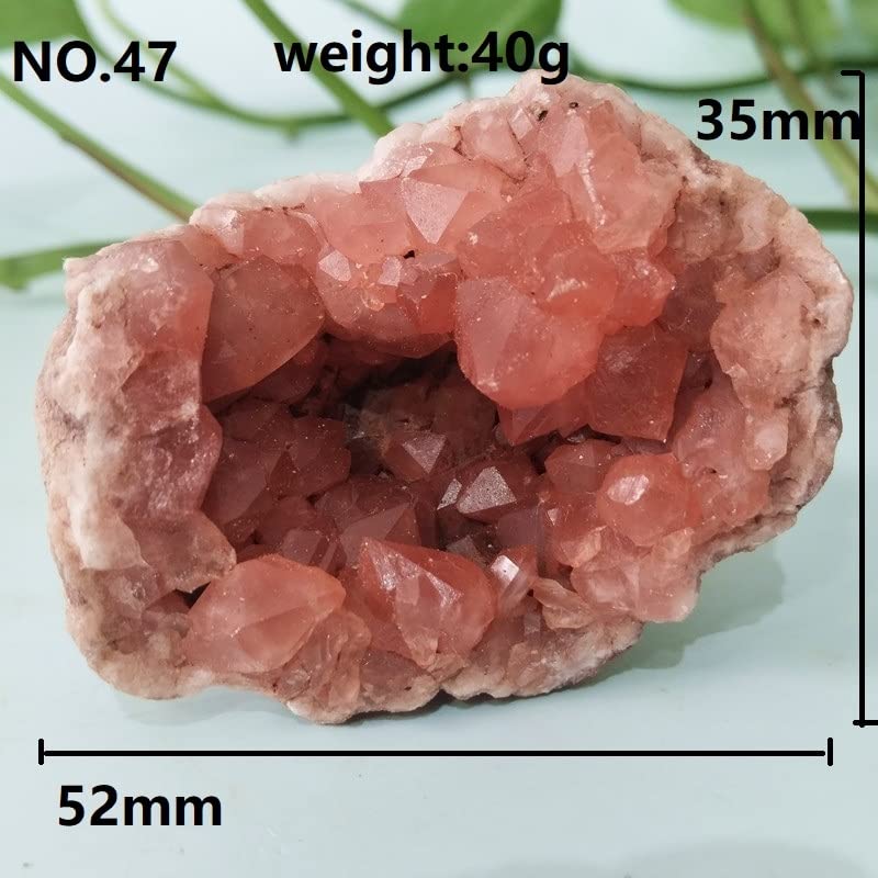 lleno de textura Cristales de amatista, piedra de amatista rosa Natural, cuarzo, cristal en bruto, geoda, decoración de habitación, cristales espirituales reales de amatista ( Color : A44 40g )