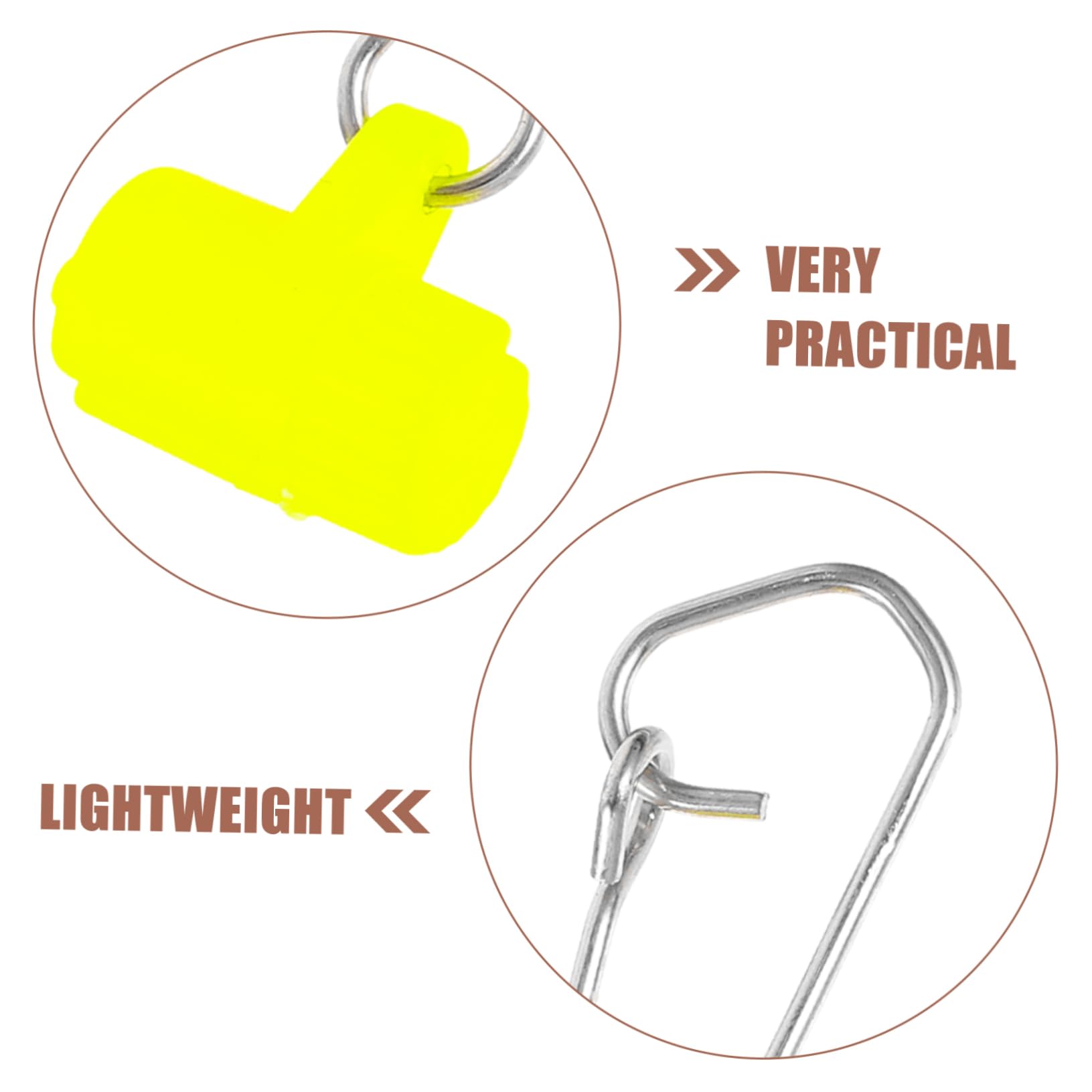Toyvian Épingle Carabiner Émerillon De Pêche Pêcheur Mousquetons Basse Clé Petits Clips De Pêche Outil De Pêche Connecteur De Leurre De Pêche Acier Inoxydable