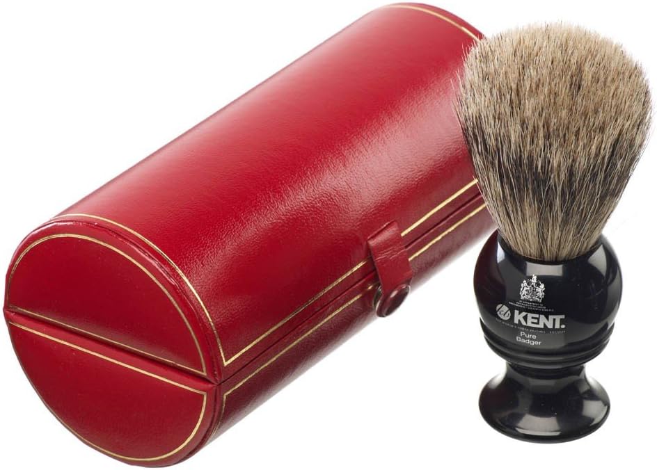 Kent Traditional Badger Bristle Shaving Brush, Black