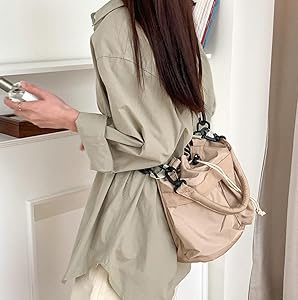 Amazon.com: Women's Drawstring Bucket Bag Nylon Crossbody