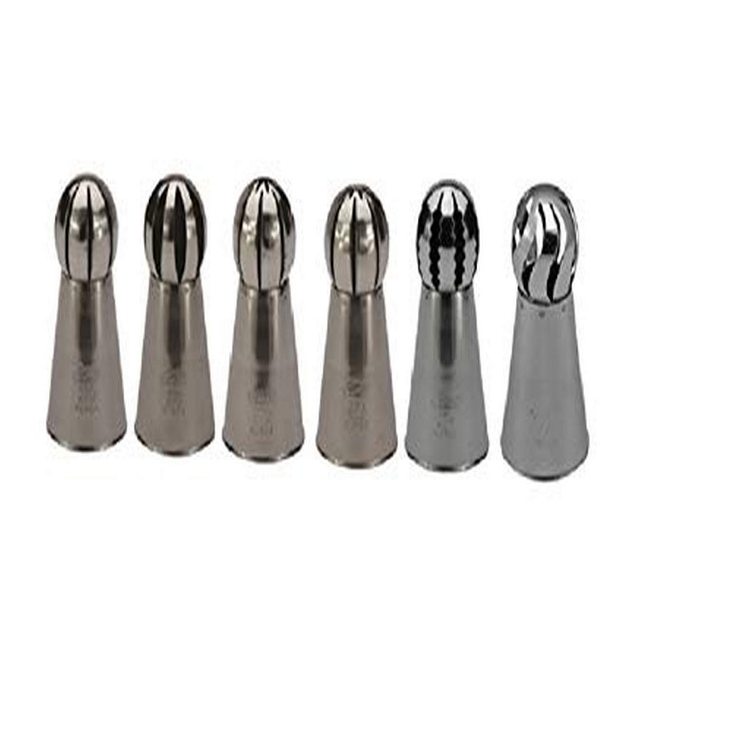 Ateco 24006 One Step Flower Russian Ball Tube Set Includes Stainless Steel Tips