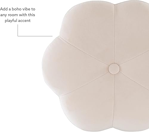 Miniatura 5 de Linon Taburete Talulah de tocador y acento blanco y dorado