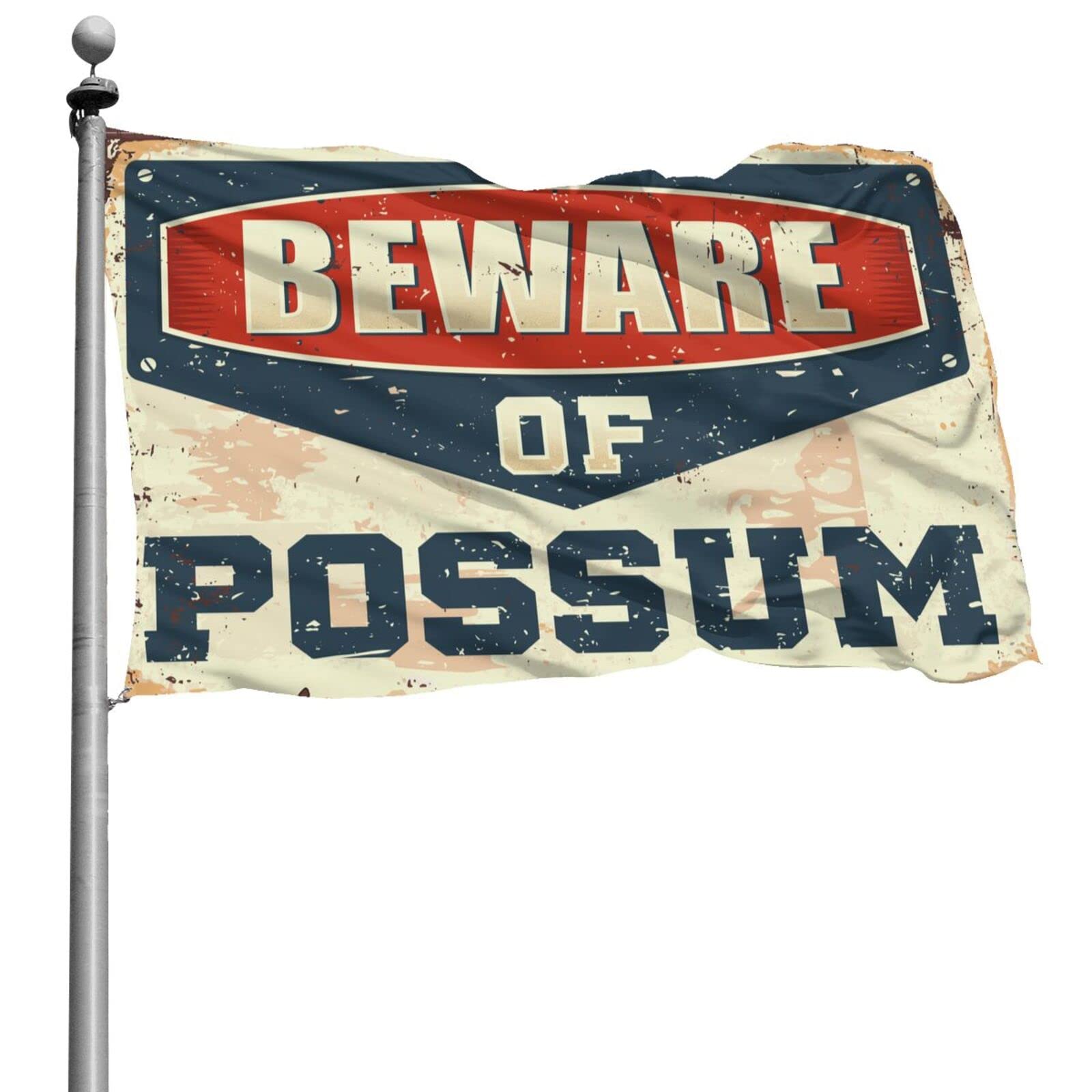 Drapeau Beware of Possum déco chambre étudiante et dortoir universitaire 152 x 244