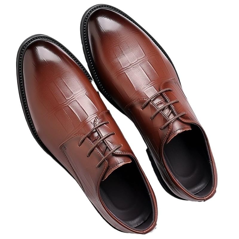 Business Lace-Up Dress Shoes Men Breathable British Pointed Toe Wedding Groom Casual Footwear