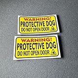 Warning Car Stickers Protective Dog Do not Open Door Tape for Truck Box Case Motorcycle Exhuast Pipe Decoration Applique 2PCS 100x50mm