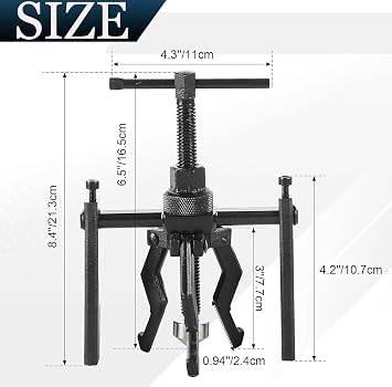3 Jaw Inner Bearing Puller,3-Jaw Pilot Bearing Puller Reversible Inner Bearings Gear Extractor Internal External Pulling,3 Jaw Inner Bearing Puller Gear Extractor Internal External Pulling
