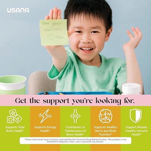 Miniatura 4 de USANA Usanimals | Suplementos esenciales aptos para niños - Apoya una función inmunológica ya saludable y el desarrollo cerebral *- 56 comprimidos -